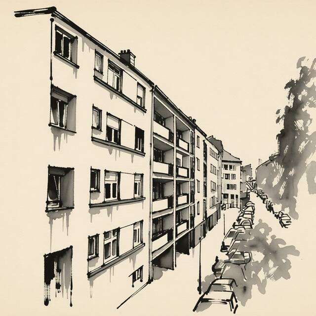 Ilustrační kresba: Apartmán U krále Tylova 515