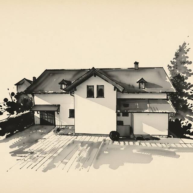 Ilustrační kresba: Penzion Horváth