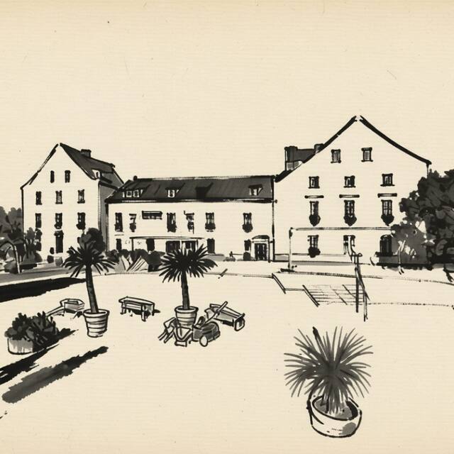 Ilustrační kresba: Penzion U Modrého Slona