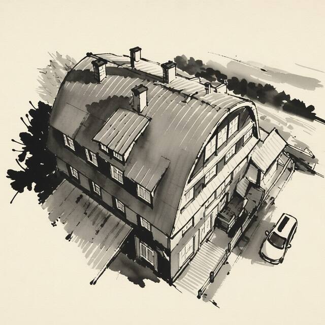 Ilustrační kresba: Hotel Svatý Hubert