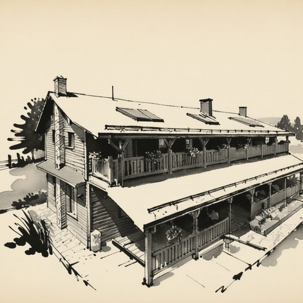 Ilustrační kresba: Myšák western ranch