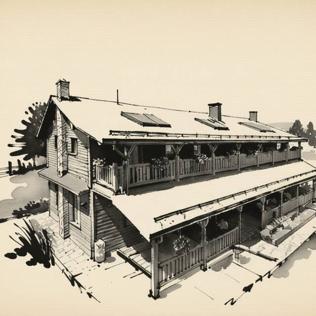 Ilustrační kresba: Myšák western ranch