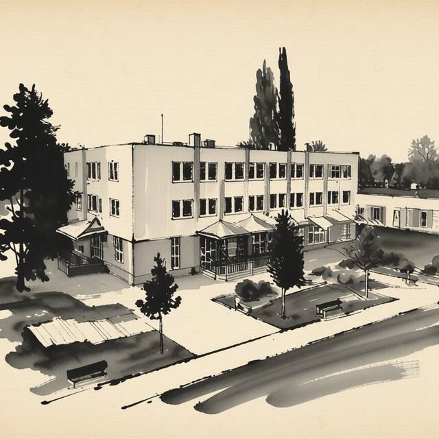 Ilustrační kresba: Hotel Bílý Páv