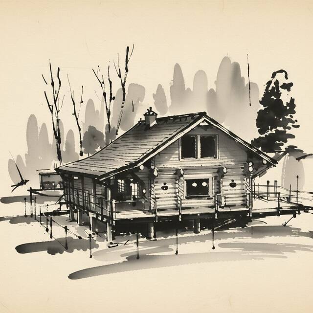 Ilustrační kresba: Ubytování MB Ranch