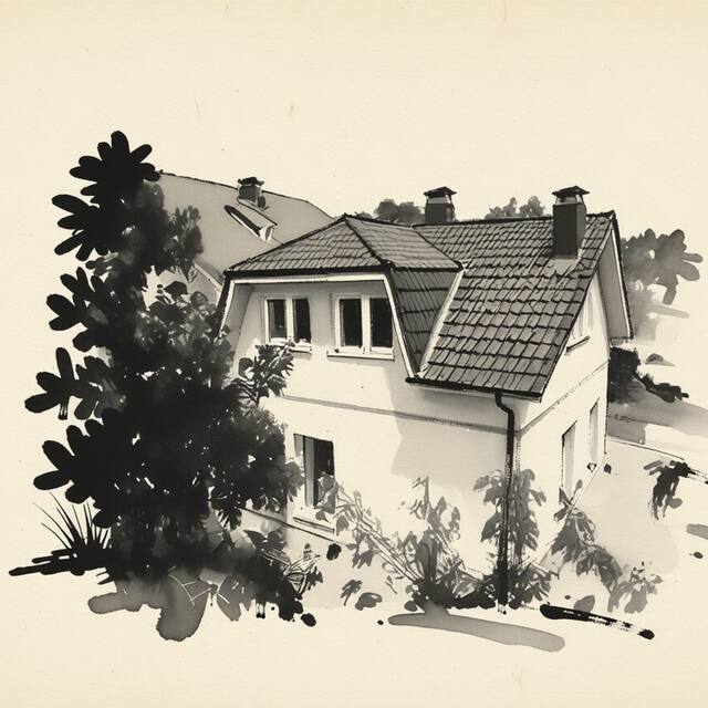 Ilustrační kresba: Apartmán Café u Kordulky