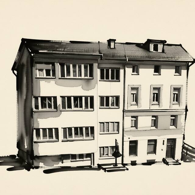 Ilustrační kresba: Peter's Tower Apartments
