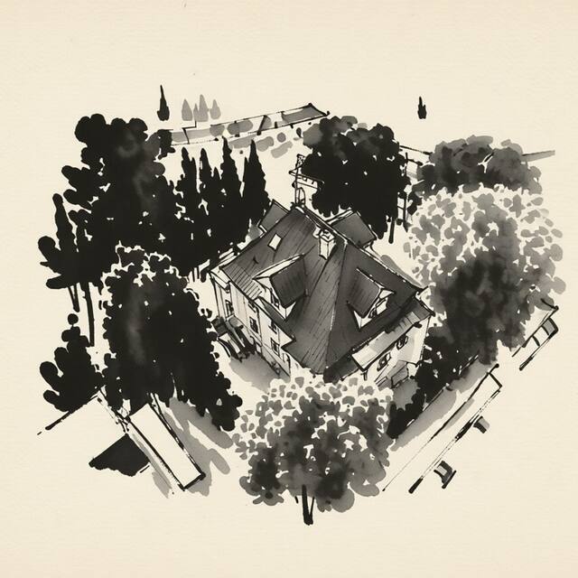 Ilustrační kresba: Hotel Villa Ostrava