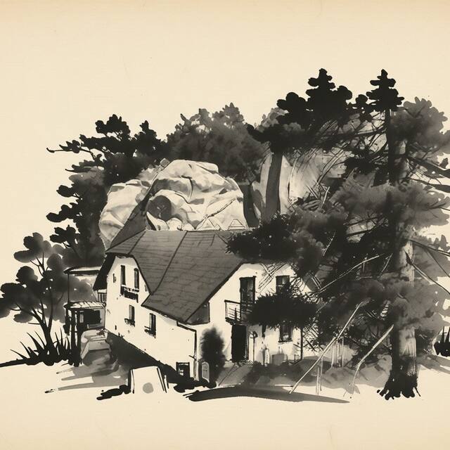 Ilustrační kresba: Penzion Křineč