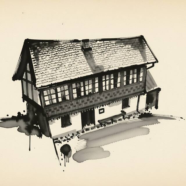 Ilustrační kresba: Zámeček Grohmann
