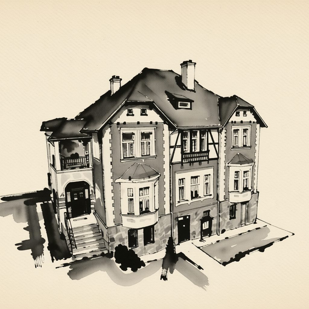 Ilustrační kresba: Penzion Jelenka