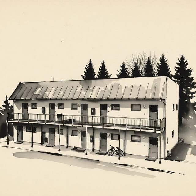Ilustrační kresba: Hotel Na Šancích