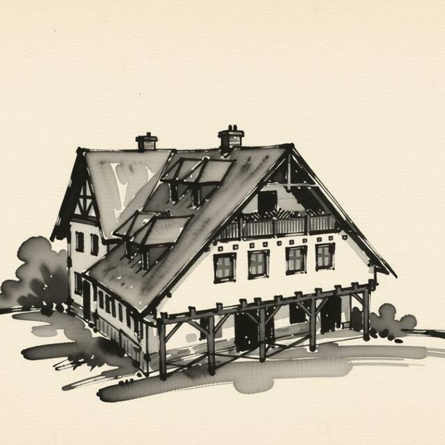 Ilustrační kresba: Hotel Leyla