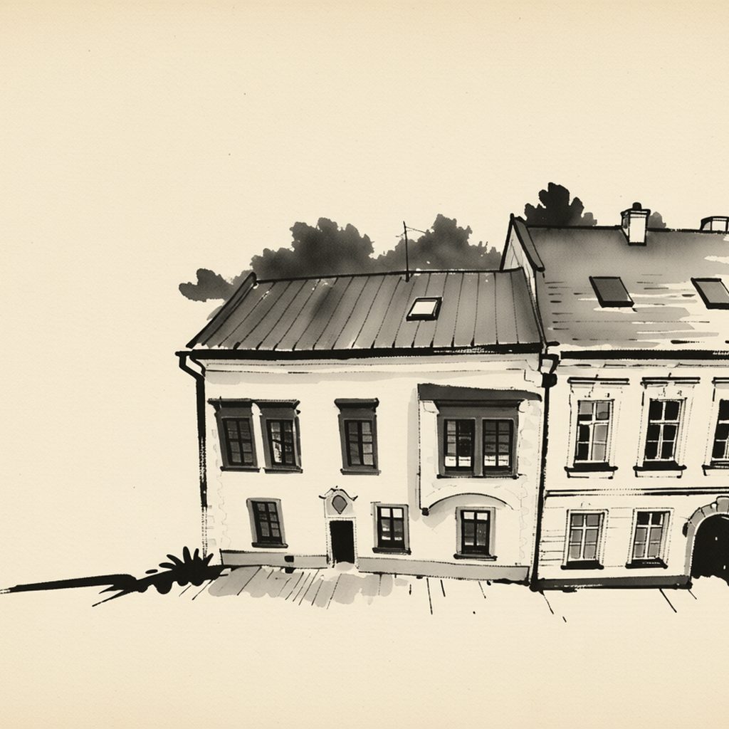 Ilustrační kresba: Apartmán Mariánská 5