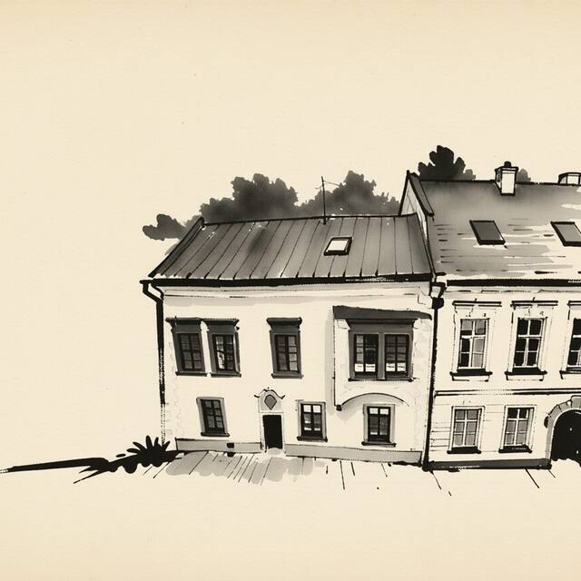 Ilustrační kresba: Apartmán Mariánská 5