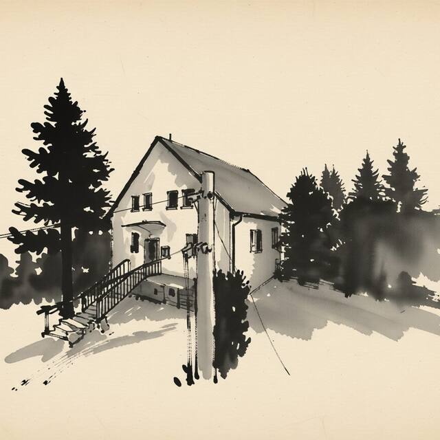 Ilustrační kresba: Penzion Maruška