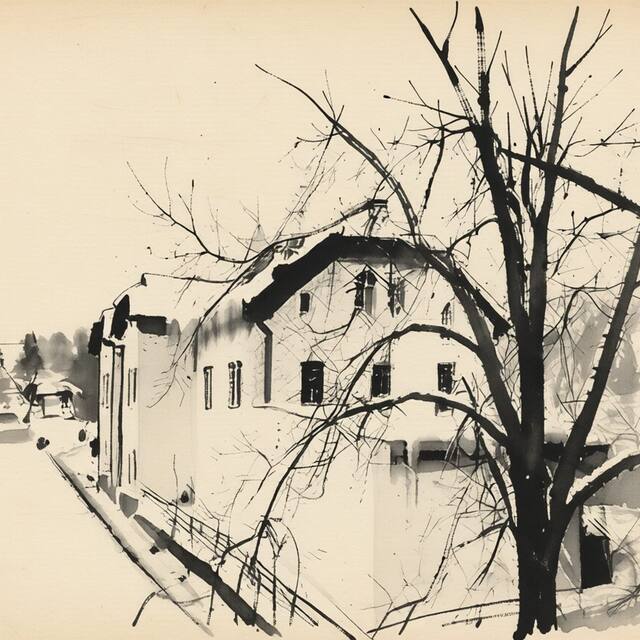 Ilustrační kresba: Hotel Zlatá vyhlídka