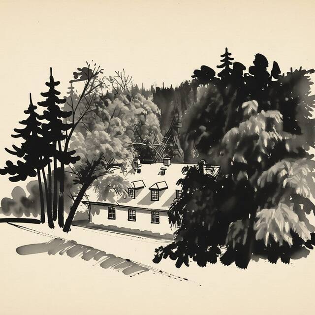 Ilustrační kresba: Chata Relax