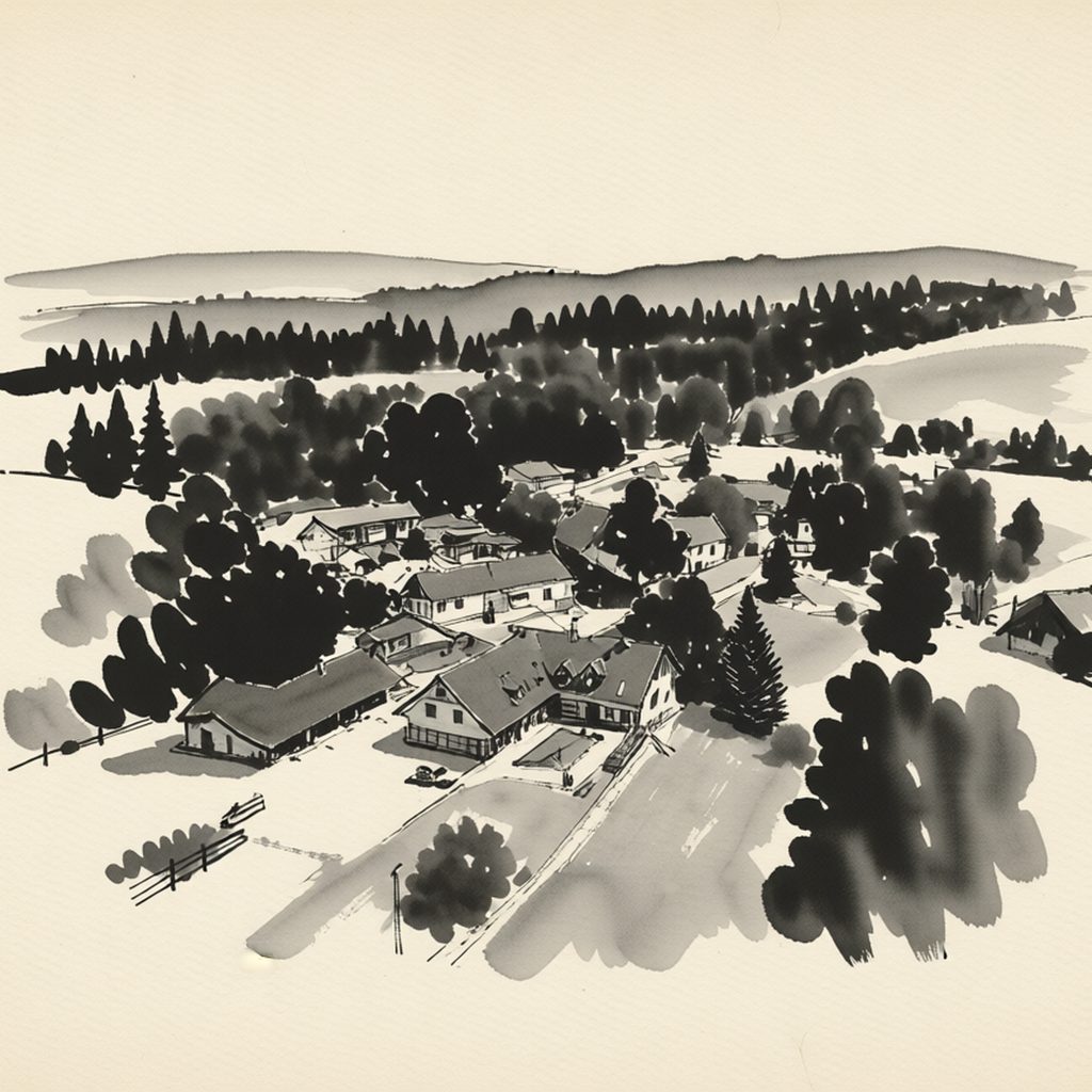 Ilustrační kresba: Penzion Šejby
