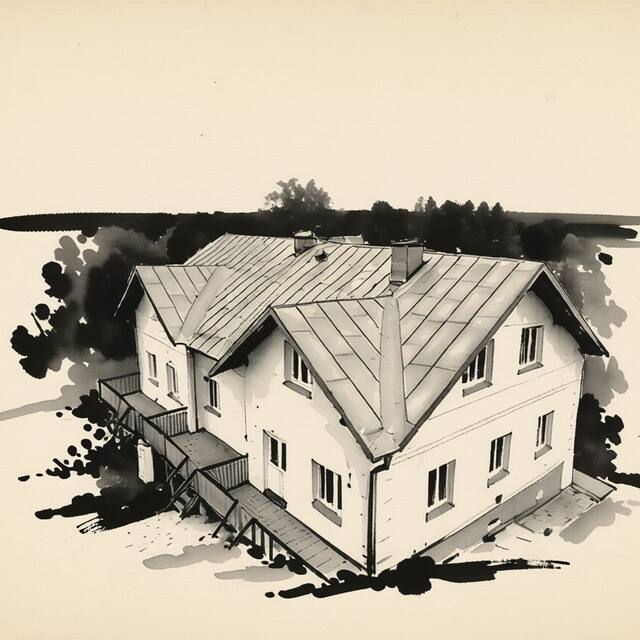 Ilustrační kresba: Apartmán Sýkorka