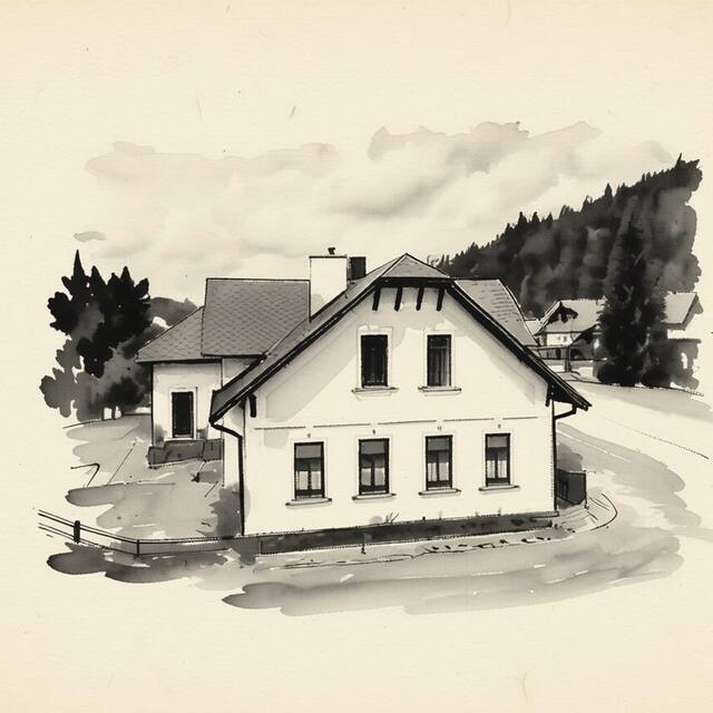 Ilustrační kresba: Chalupa za Křížkem