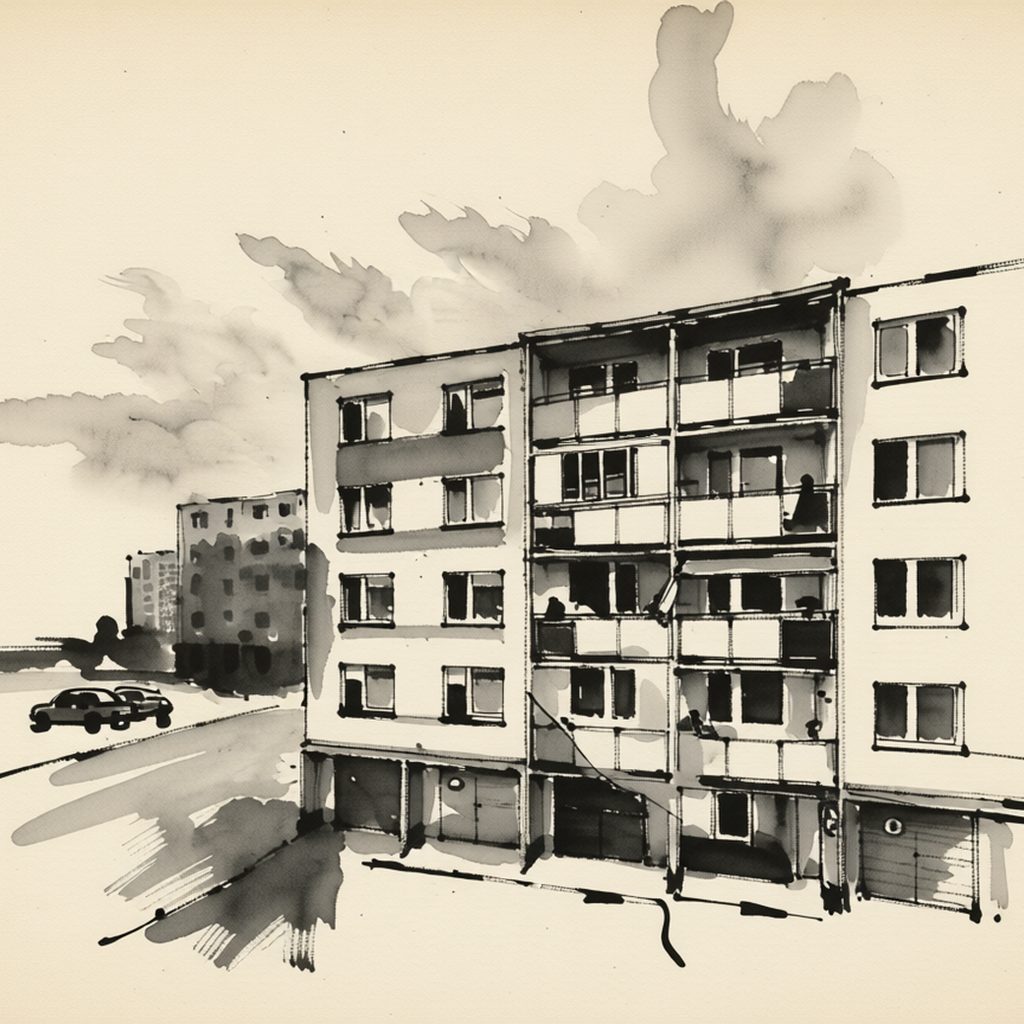 Ilustrační kresba: Apartmán Olomouc Ručilova