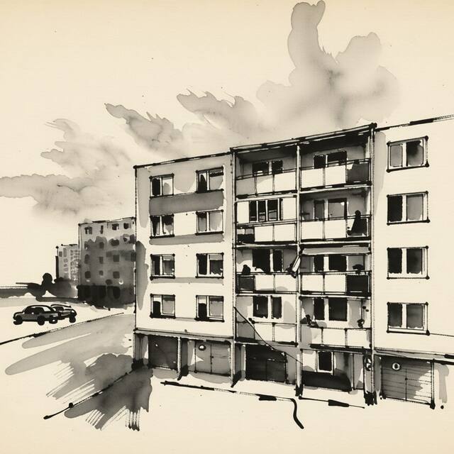 Ilustrační kresba: Apartmán Olomouc Ručilova