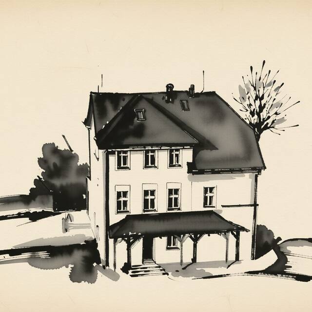 Ilustrační kresba: Apartmány Zámeček
