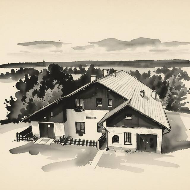 Ilustrační kresba: Penzion Zrzka