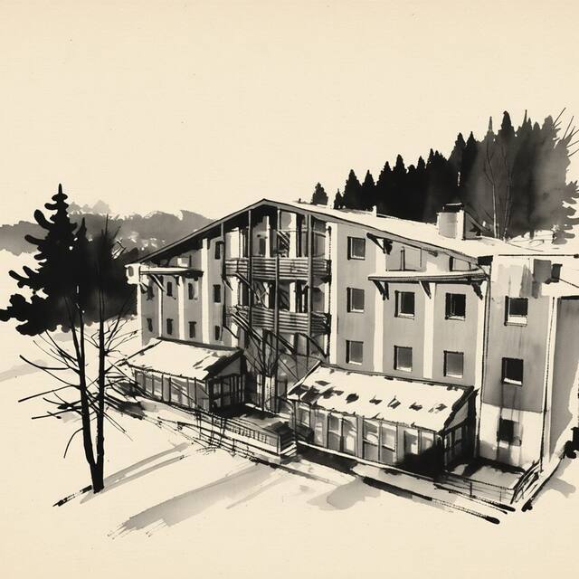 Ilustrační kresba: Hotel Anna