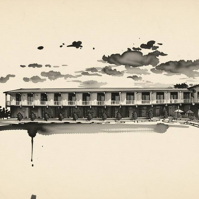 Ilustrační kresba: Hotel Sand Martin