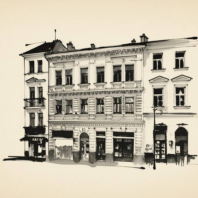 Ilustrační kresba: Apartmán Milada