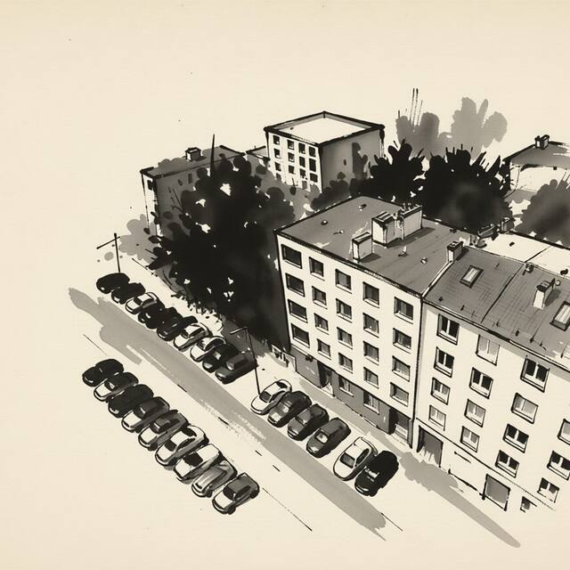 Ilustrační kresba: Hotel Harfa