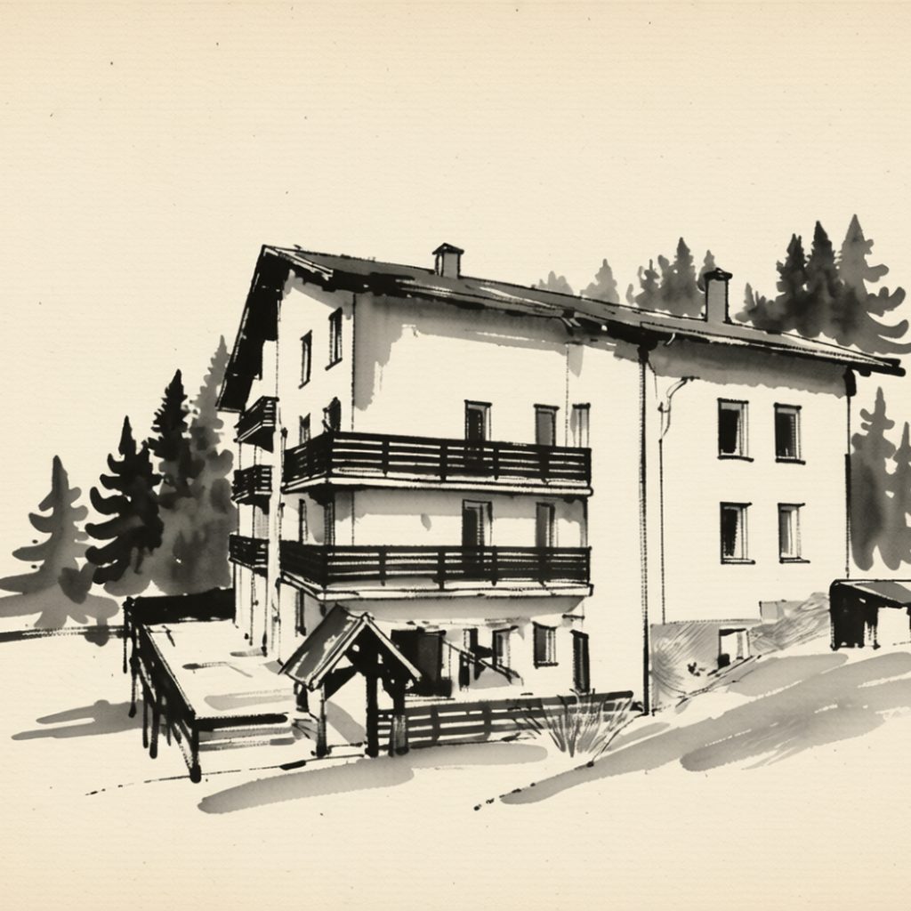 Ilustrační kresba: Penzion Diana