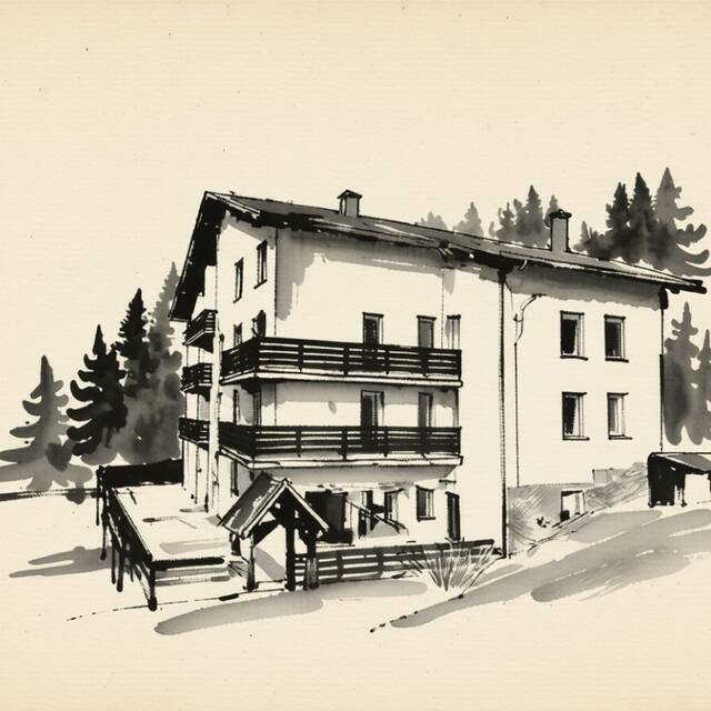 Ilustrační kresba: Penzion Diana