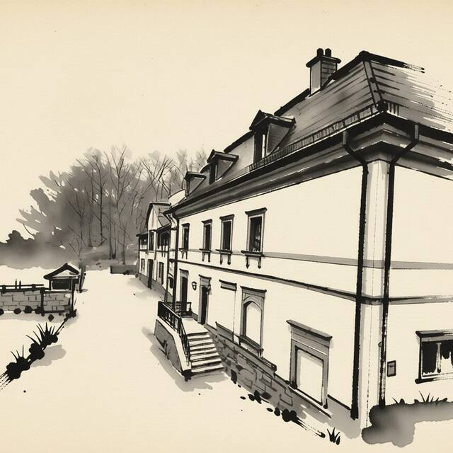 Ilustrační kresba: Hotel Malé Versailles