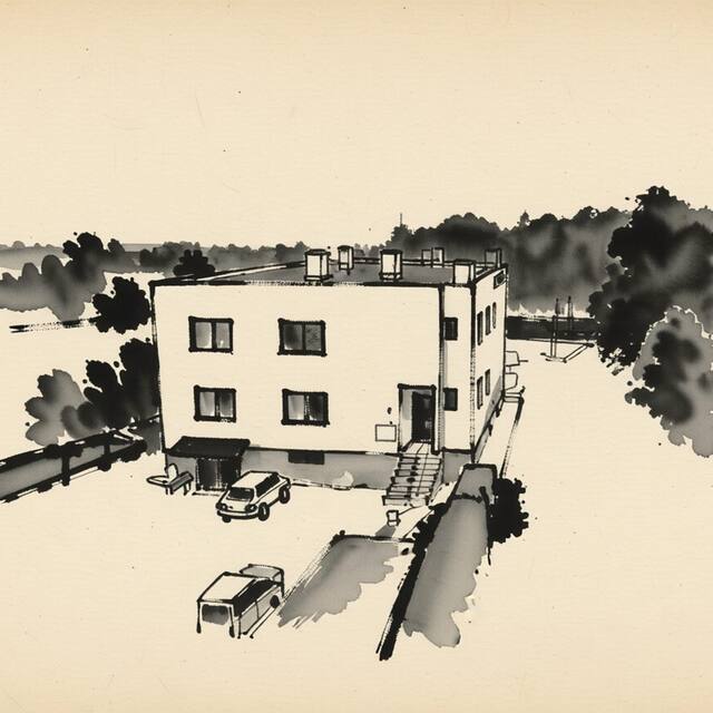 Ilustrační kresba: Penzion u Bouchače