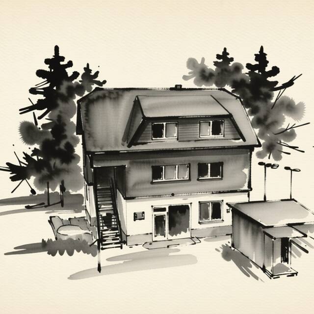 Ilustrační kresba: Apartmány u pivovaru