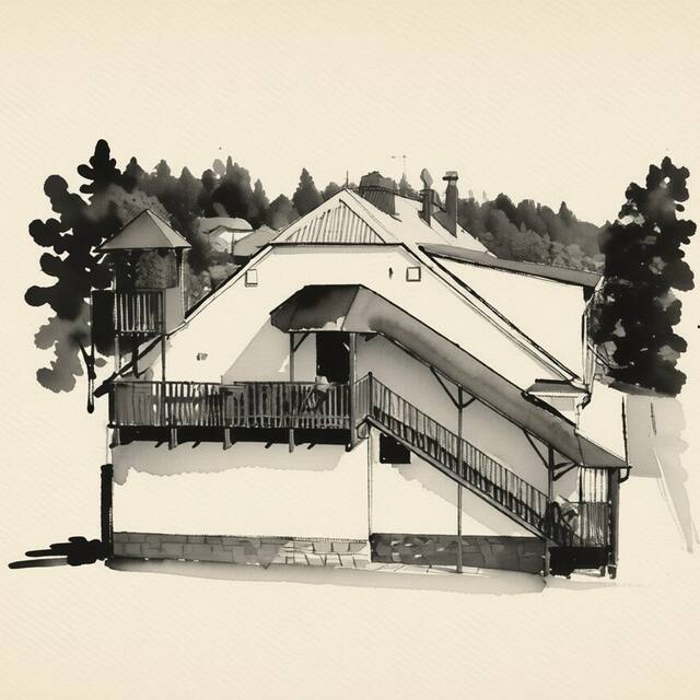 Ilustrační kresba: Penzion Country Steak Restaurant