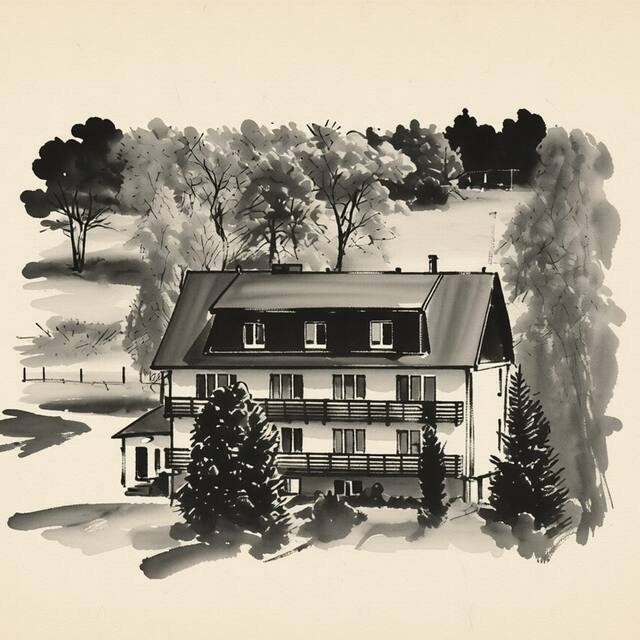 Ilustrační kresba: Apartmány Bedřichovka