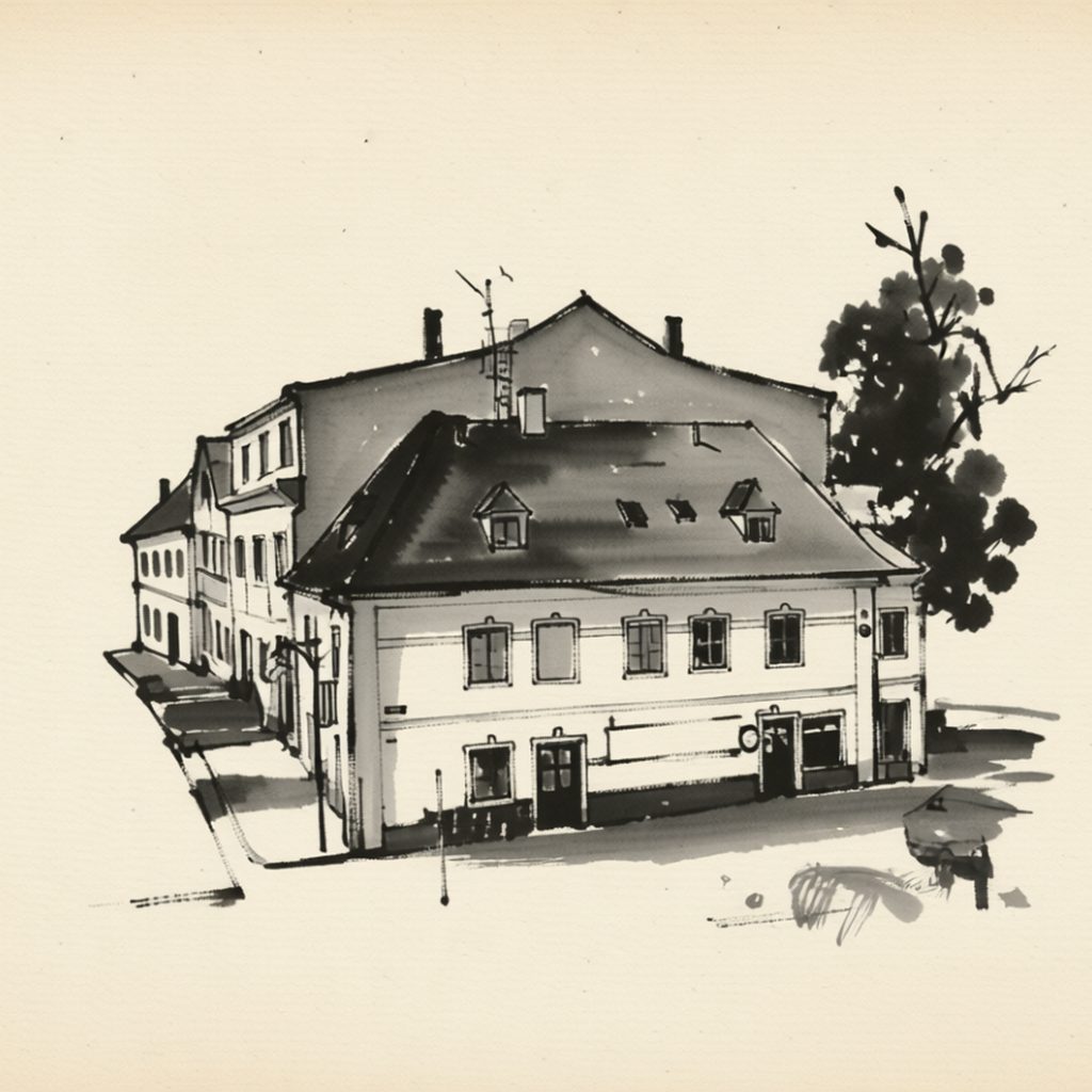 Ilustrační kresba: Hotel U Zvonu