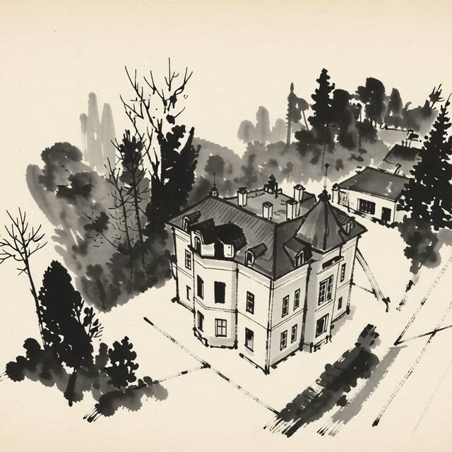 Ilustrační kresba: Vila Julie