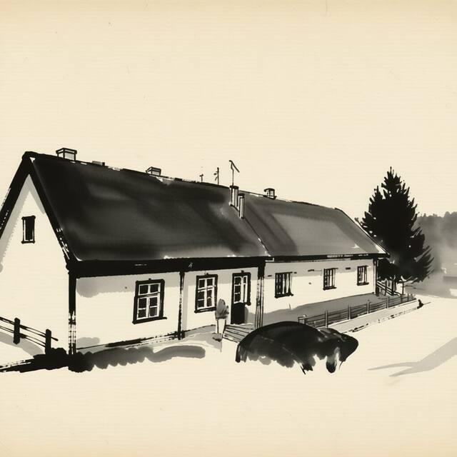 Ilustrační kresba: Penzion Kopičák
