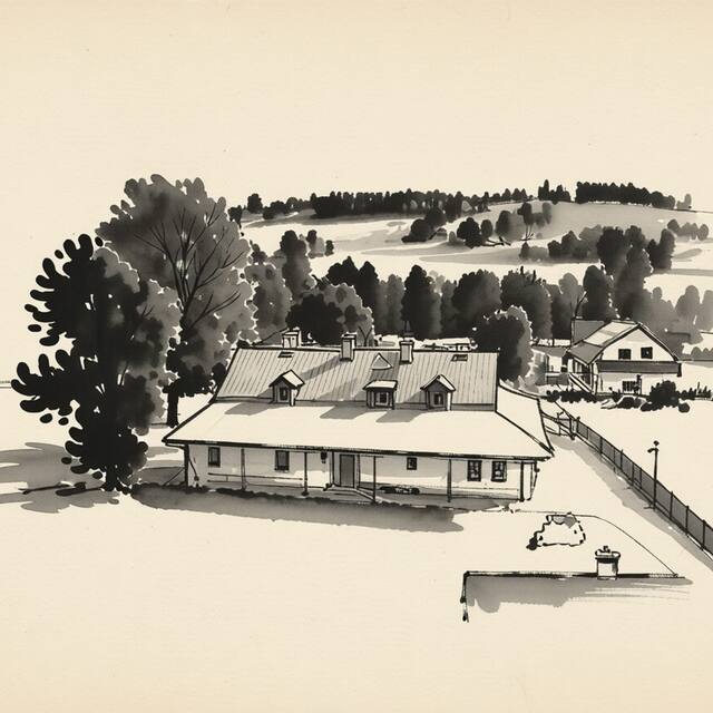 Ilustrační kresba: Apartmány Rafael