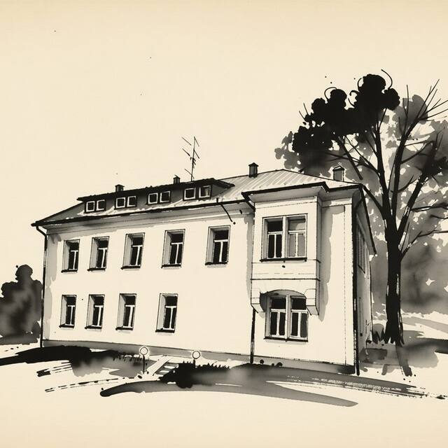 Ilustrační kresba: Penzion Celnice