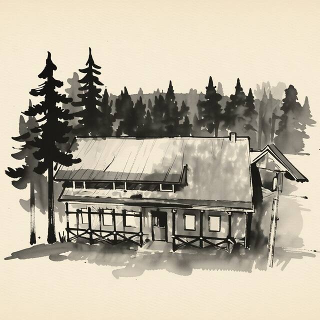 Ilustrační kresba: Penzion Hantárka
