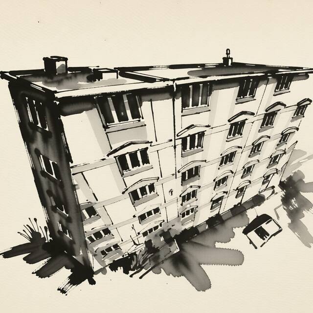 Ilustrační kresba: Apartmány Good Block