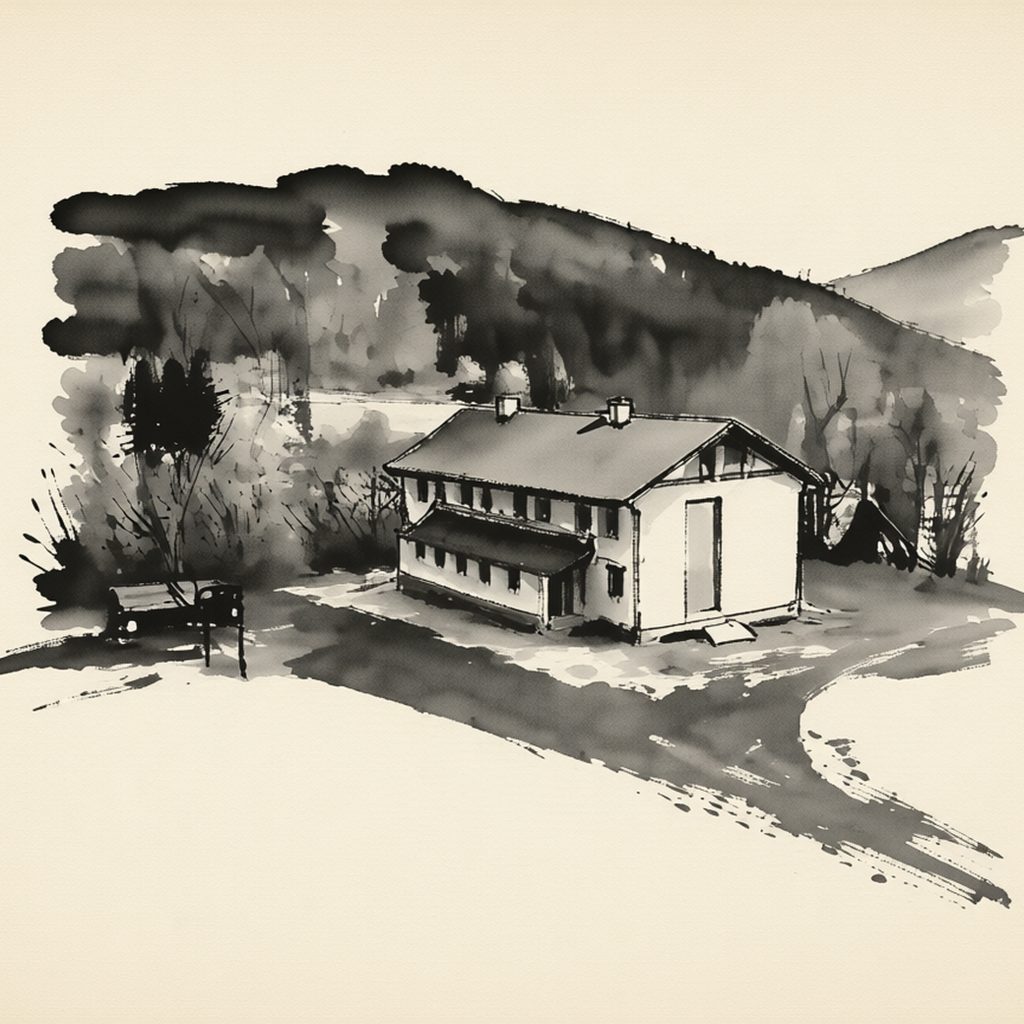 Ilustrační kresba: Pension Martinské údolí - dependance