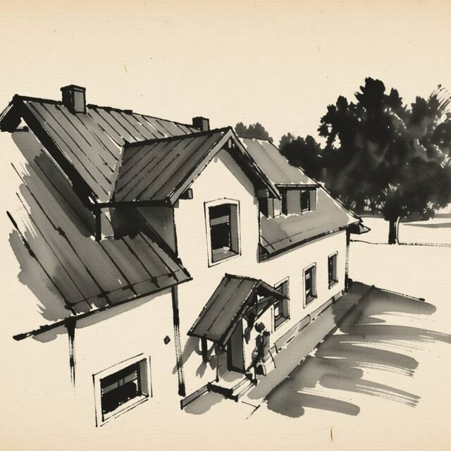 Ilustrační kresba: Apartmány U Šťastných