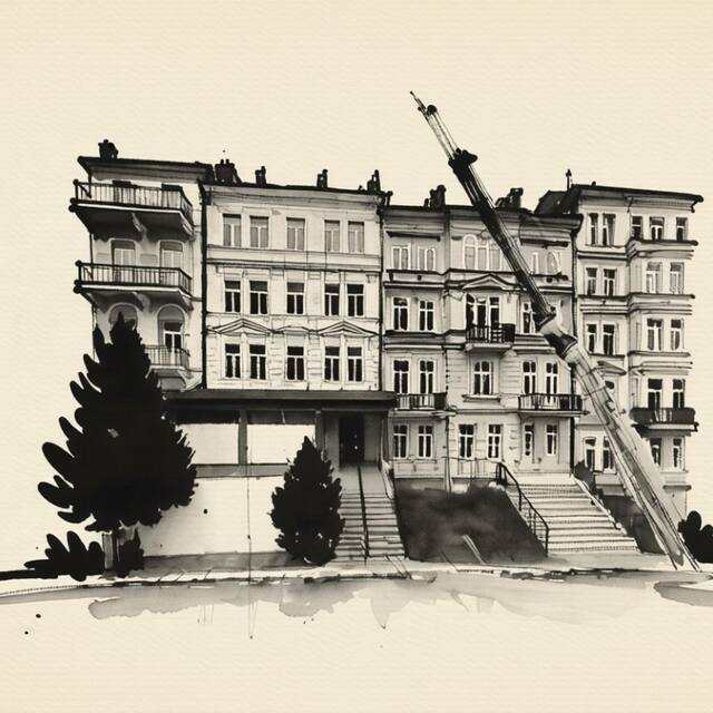 Ilustrační kresba: Hotel Modena