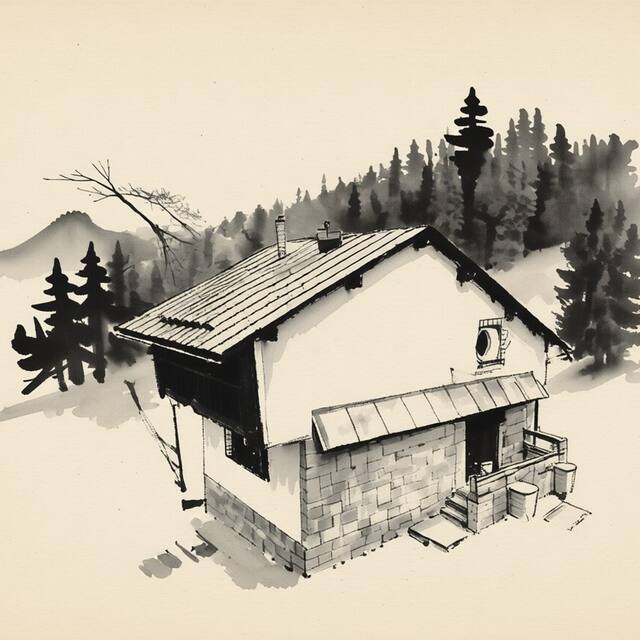 Ilustrační kresba: Chata Rapant